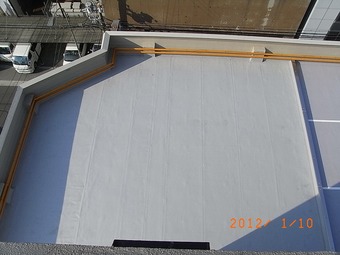 大阪市中央区Nビル屋上防水施工事例 リフォーム後 その2